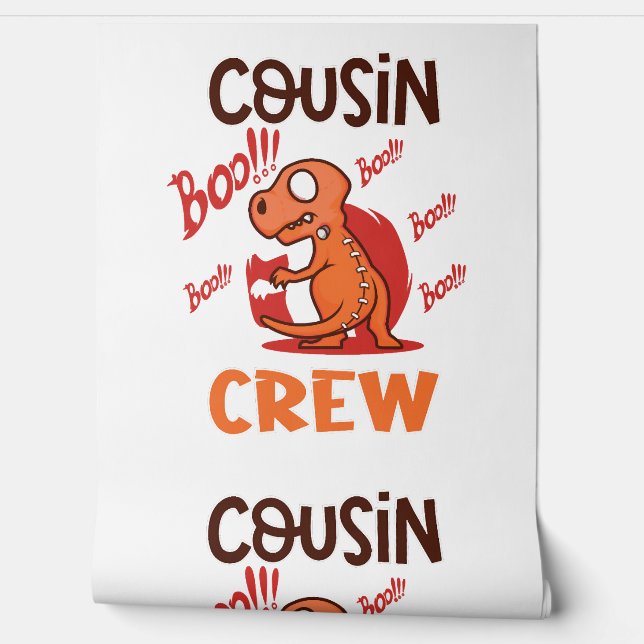Boo Cousin Crew Halloween Dinosaur Spooky Costume Wallpaper (Unrolling)