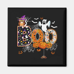 Boo Creepy Owl Pumpkin Ghost Halloween Men Women K Magnet