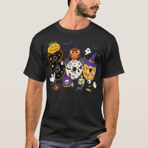 Boo Creepy Owl Pumpkin Ghost Halloween Men Women K T-Shirt