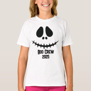 Boo Crew 2025 jack o lantern face group Halloween T-Shirt