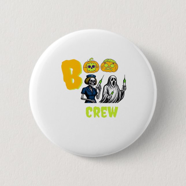 Boo Crew Classic T-Shirt 6 Cm Round Badge (Front)