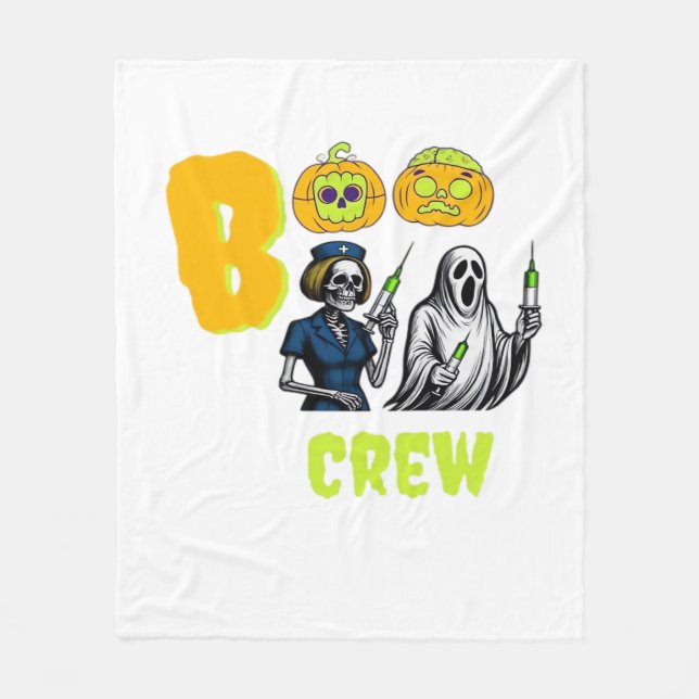 Boo Crew Classic T-Shirt Fleece Blanket (Front)