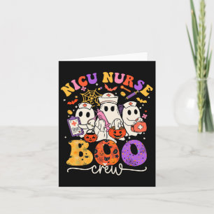 Boo Crew Costume Funny Nurse Ghost Halloween Card