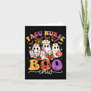 Boo Crew Costume Funny Nurse Ghost Halloween Card