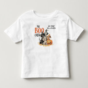 Boo Crew Cute Dogs Kids Halloween Toddler T-Shirt