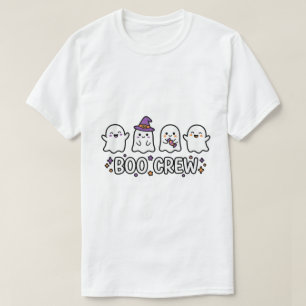 Boo Crew Cute Ghost Friends Halloween Design T-Shirt
