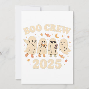 Boo Crew Cute Ghost Halloween Party 2026 Invitation