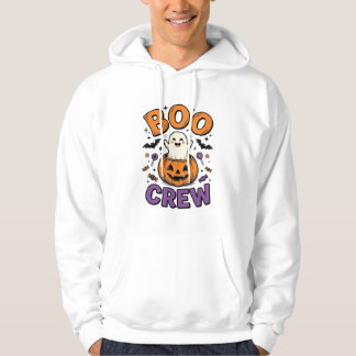Boo Crew Cute Ghost Pumpkin Halloween Shirt Design