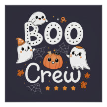 Boo Crew Cute Halloween Ghosts and Pumpkin