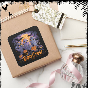 Boo Crew ExDesigner Halloween Square Sticker