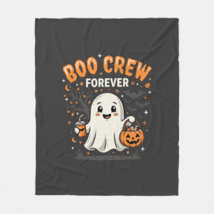 Boo Crew Forever Halloween Ghost Design_1 Fleece Blanket