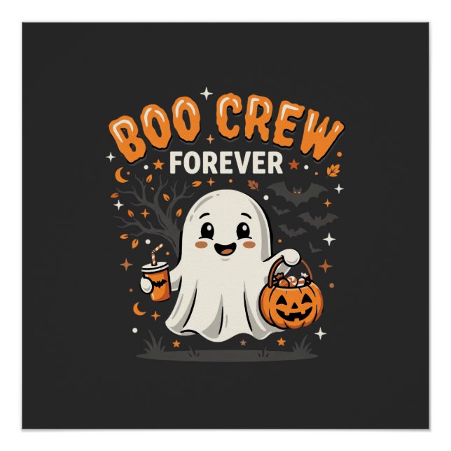 Boo Crew Forever Halloween Ghost Design_1 Poster (Front)