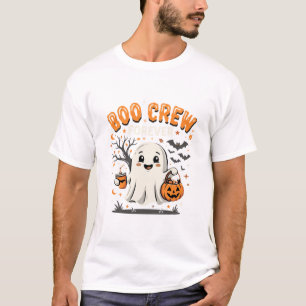 Boo Crew Forever Halloween Ghost Design T-Shirt
