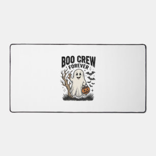 Boo Crew Forever Vintage Ghost Halloween Shirt Des Desk Mat