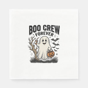 Boo Crew Forever Vintage Ghost Halloween Shirt Des Napkin