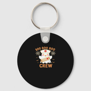 Boo Crew Funny Ghost Spooky Halloween Nurse T-Shir Key Ring