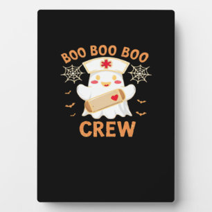 Boo Crew Funny Ghost Spooky Halloween Nurse T-Shir Plaque