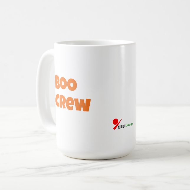 Boo Crew – Funny Halloween Pet Coffee Mug (Front Left)