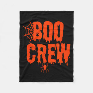 Boo Crew Funny Halloween Shirt For Group Costume F Fleece Blanket