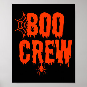 Boo Crew Funny Halloween Shirt For Group Costume F Poster
