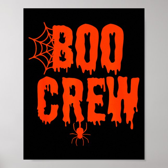 Boo Crew Funny Halloween Shirt For Group Costume F Poster (Front)