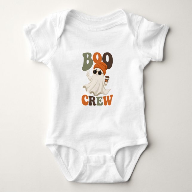 Boo Crew Ghost Baby Bodysuit (Front)