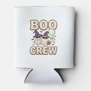 Boo Crew Ghost Halloween Vintage Vector Design_1 Can Cooler
