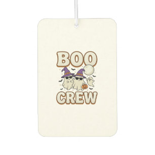 Boo Crew Ghost Halloween Vintage Vector Design_1 Car Air Freshener
