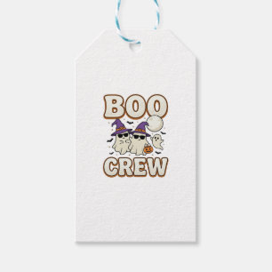 Boo Crew Ghost Halloween Vintage Vector Design_1 Gift Tags