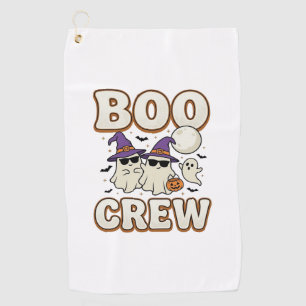 Boo Crew Ghost Halloween Vintage Vector Design_1 Golf Towel