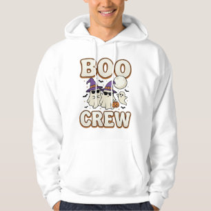 Boo Crew Ghost Halloween Vintage Vector Design_1 Hoodie