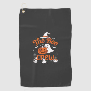 Boo Crew Ghost Pumpkin White Cat Witch Hat Golf Towel
