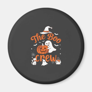 Boo Crew Ghost Pumpkin White Cat Witch Hat Magnet