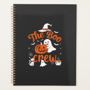 Boo Crew Ghost Pumpkin White Cat Witch Hat Planner