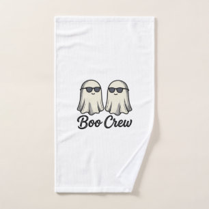 Boo Crew Ghosts Vintage Halloween Shirt Design_1 Hand Towel