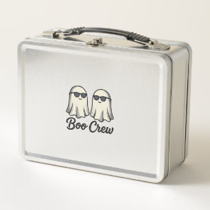 Boo Crew Ghosts Vintage Halloween Shirt Design_1 Metal Lunch Box