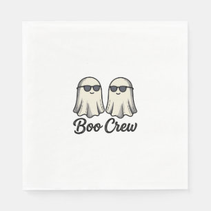 Boo Crew Ghosts Vintage Halloween Shirt Design_1 Napkin