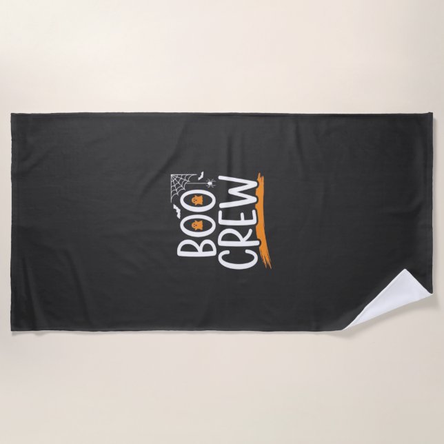 Boo Crew Halloween Ghost Design_1 Beach Towel (Front)