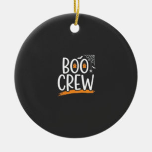 Boo Crew Halloween Ghost Design_1 Ceramic Tree Decoration