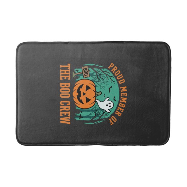 Boo Crew Halloween Ghost Pumpkin Design_1 Bath Mat (Front)