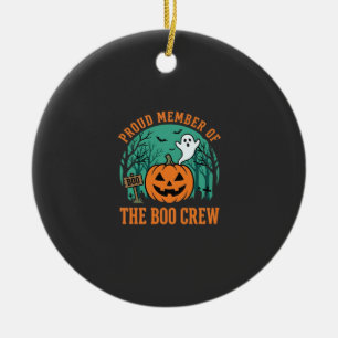 Boo Crew Halloween Ghost Pumpkin Design_1 Ceramic Tree Decoration