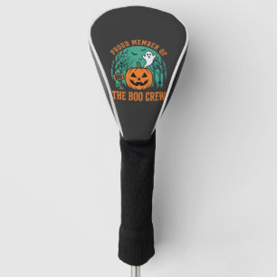 Boo Crew Halloween Ghost Pumpkin Design_1 Golf Head Cover