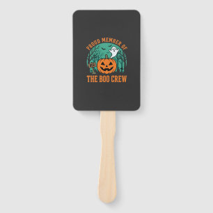Boo Crew Halloween Ghost Pumpkin Design_1 Hand Fan
