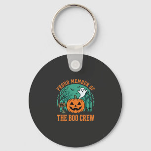 Boo Crew Halloween Ghost Pumpkin Design_1 Key Ring