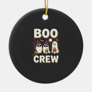 Boo Crew Halloween Ghosts Vector Design_1 Ceramic Tree Decoration