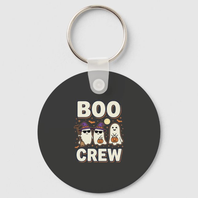 Boo Crew Halloween Ghosts Vector Design_1 Key Ring (Front)
