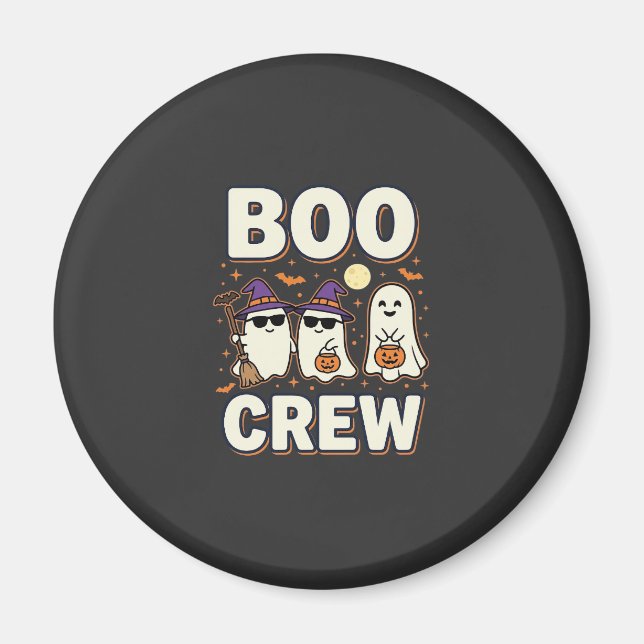 Boo Crew Halloween Ghosts Vector Design_1 Magnet (Front)