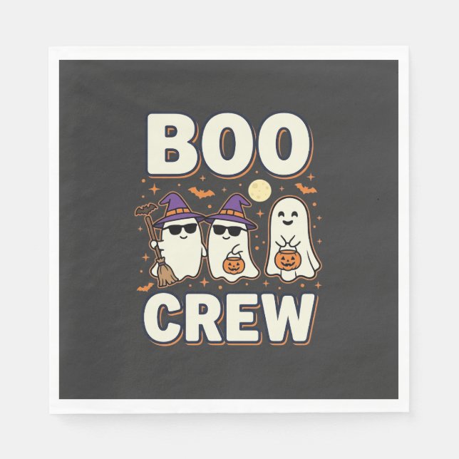Boo Crew Halloween Ghosts Vector Design_1 Napkin (Front)