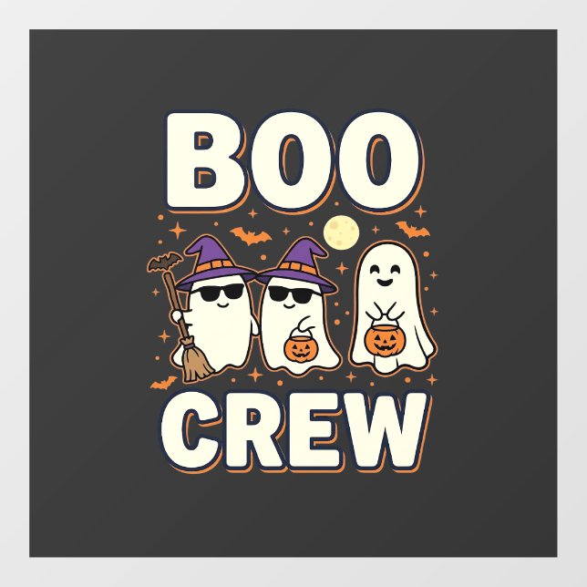 Boo Crew Halloween Ghosts Vector Design_1 Window Cling (Sheet)