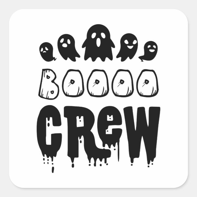 Boo Crew Halloween Gift Square Sticker (Front)